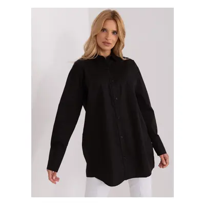 Černá prodloužená košile BA-KS-0378.60-black