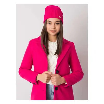 Fuchsiová pletená dámská čepice JK-CZ-38.26X-fuchsia pink