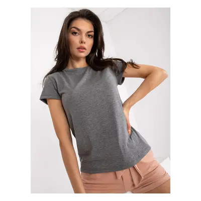 TMAVĚ ŠEDÉ BASIC TRIČKO PEACHY -RV-TS-4623.56-DARK GREY