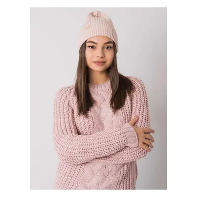 Pudrová čepice z pleteniny JK-CZ-27.84P-powder pink