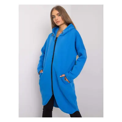 Světle modrá dlouhá mikina na zip V-BL-6861.17-blue