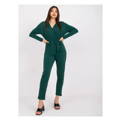 Tmavě zelený dlouhý overal Serafini -EM-KO-U603.46P-dark green