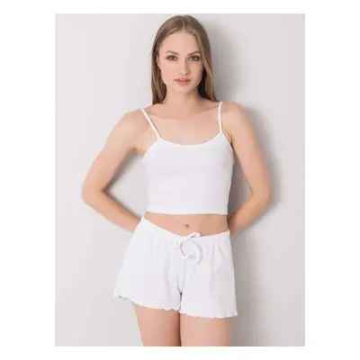 Bílý krátký top na ramínka RV-TP-6626.88-white