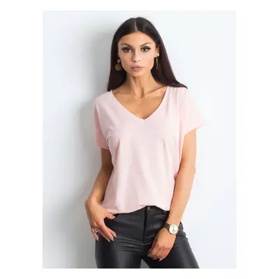 SVĚTLE RŮŽOVÉ DÁMSKÉ TRIČKO RV-TS-4832.02P-PINK MALLANGE