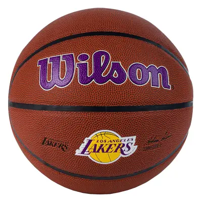 Hnědý basketbalový míč Wilson Team Alliance Los Angeles Lakers Ball WTB3100XBLAL