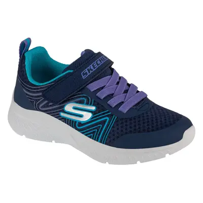 TMAVĚ MODRÉ DÍVČÍ TENISKY SKECHERS MICROSPEC PLUS - SWIRL SWEET 303535L-NVMT