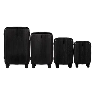 Černá sada 4 cestovních kufrů TR059, Luggage 4 sets (L,M,S,XS) Wings, Black