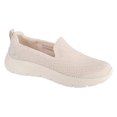 Pudrové dámské slip-on tenisky Skechers Go Walk Flex - Ocean Sunset 124819-NAT