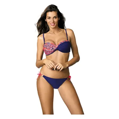 Modro-červené vzorované bikiny Flora Mirtillo M-436 (1)