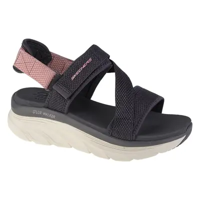 Černo-růžové dámské sandály Skechers D'Lux Walker Kind Mind 119302-GYPR