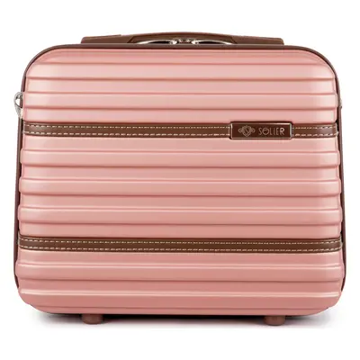 Solier Růžový cestovní STRIPE S16 (KUFEREK STL957 14' PINK)