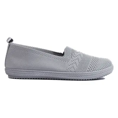 Šedé textilní slip-on JM-763G