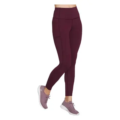 Vínové dámské legíny Skechers Go Walk High Waisted Legging W03LG30B-DKPR