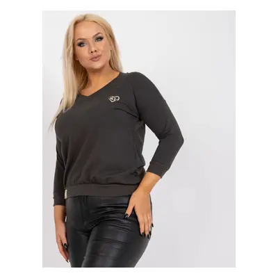 Khaki ležérní halenka -RV-BZ-7773.37-khaki