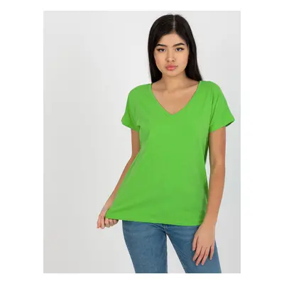 Neonově zelené dámské tričko krátkými rukávy RV-TS-4832.62P-neon green