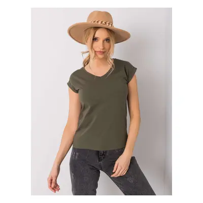 KHAKI DÁMSKÉ TRIČKO KRÁTKÝMI RUKÁVY RV-TS-6108.04-KHAKI