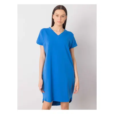 Modré dámské basic šaty RV-SK-6757.39P-blue