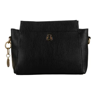 LuluCastagnette černá crossbody kabelka s přívěskem RICCO NOIR