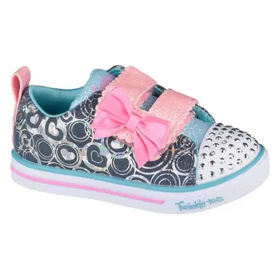 Vzorované dívčí tenisky Skechers Sparkle Lite-Lil Heartsland 314754N-DMLT