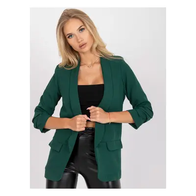 Tmavě zelené elegantní sako DHJ-MA-7684.15P-dark green