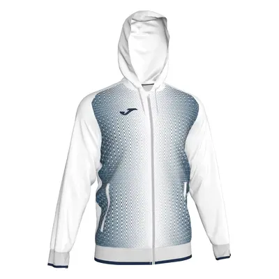 Bílo-šedá fotbalová mikina Joma Supernova Hooded Jacket 101285-203