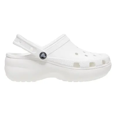 Bílé dámské pantofle Crocs Classic Platform Clog 206750-100