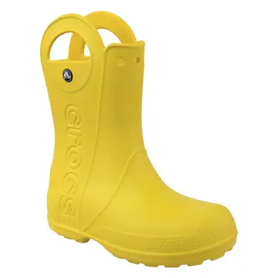 Žluté holínky CROCS Handle It Rain Boot Kids 12803-730