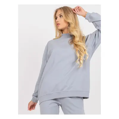 Šedá oversize mikina s rolákem -AP-BL-A-R001-grey