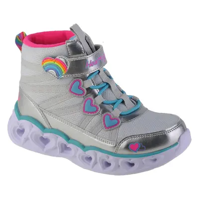 Stříbrné dívčí svítící tenisky Skechers Sweetheart Lights - Sweet Styling 302668L-SMLT