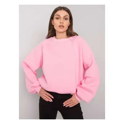 Růžová dámská mikina bez kapuce RV-BL-6758.50P-pink