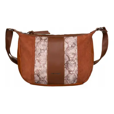 David Jones tmavě hnědá vzorovaná crossbody kabelka 6885-1