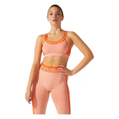 Oranžová sportovní podprsenka Asics Cropped Logo Seamless Bra 2032B791-800