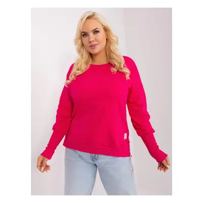 Tmavě růžová tenká mikina RV-BZ-9144.37-dark pink