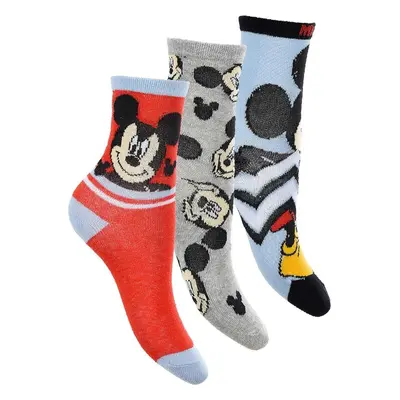 Chlapecký set ponožek Mickey Mouse - červená-šedá-tyrkysová