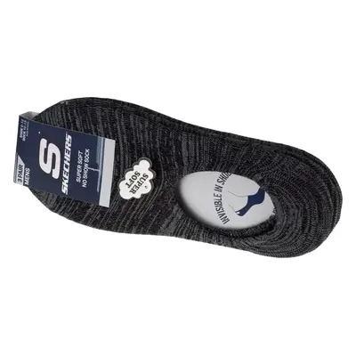 Šedá melanž - sada ponožek Skechers 3pk Mens Non Terry No Show S112219-GRY