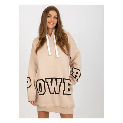 Béžové mikinové šaty EM-BL-753.29-beige