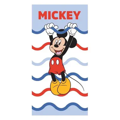 BÍLO-MODRÁ PLÁŽOVÁ OSUŠKA DISNEY MICKEY MOUSE