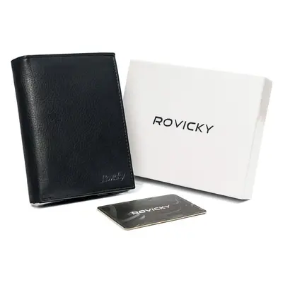 ČERNÁ PÁNSKÁ PENĚŽENKA ROVICKY N4-PZ-CCR-RFID-BLACK