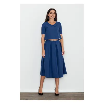 Set crop top + dlouhá sukně M579 Navy