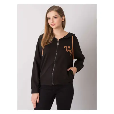 Černá mikina na zip FA-BL-7239.23X-black