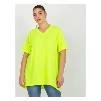 Neonově žluté dlouhé tričko -RV-BZ-7854.91-fluo yellow