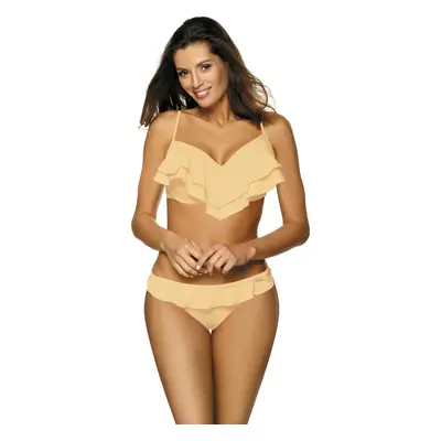 Béžové volánkové push-up bikiny Matylda Light Skin M-469 (9)