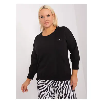 Černá volná basic mikina 9RV-BZ-9353.25-black