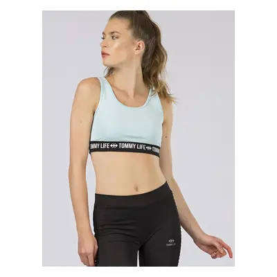 TOMMY LIFE Mintová sportovní podprsenka 298-TP-TL-97104.52-light blue