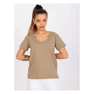 Khaki bavlněné tričko Salina TW-TS-1002.28X-khaki