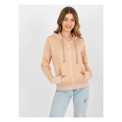 Meruňková mikina na zip TW-BL-G012.02P-peach