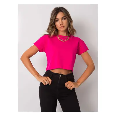 Fuchsiový dámský crop top RV-TS-6929.19-fuchsia