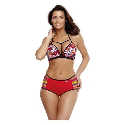 Červené květinové push-up bikiny Molly Ginger M-504 (3)