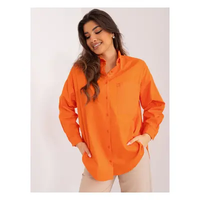 Oranžová oversize prodloužená košile BP-KS-1026-1.19-orange