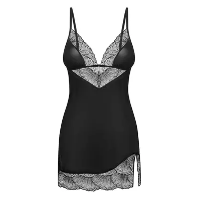 ČERNÁ NOČNÍ KOŠILKA OBSESSIVE LOBELLIS CHEMISE XS-2XL